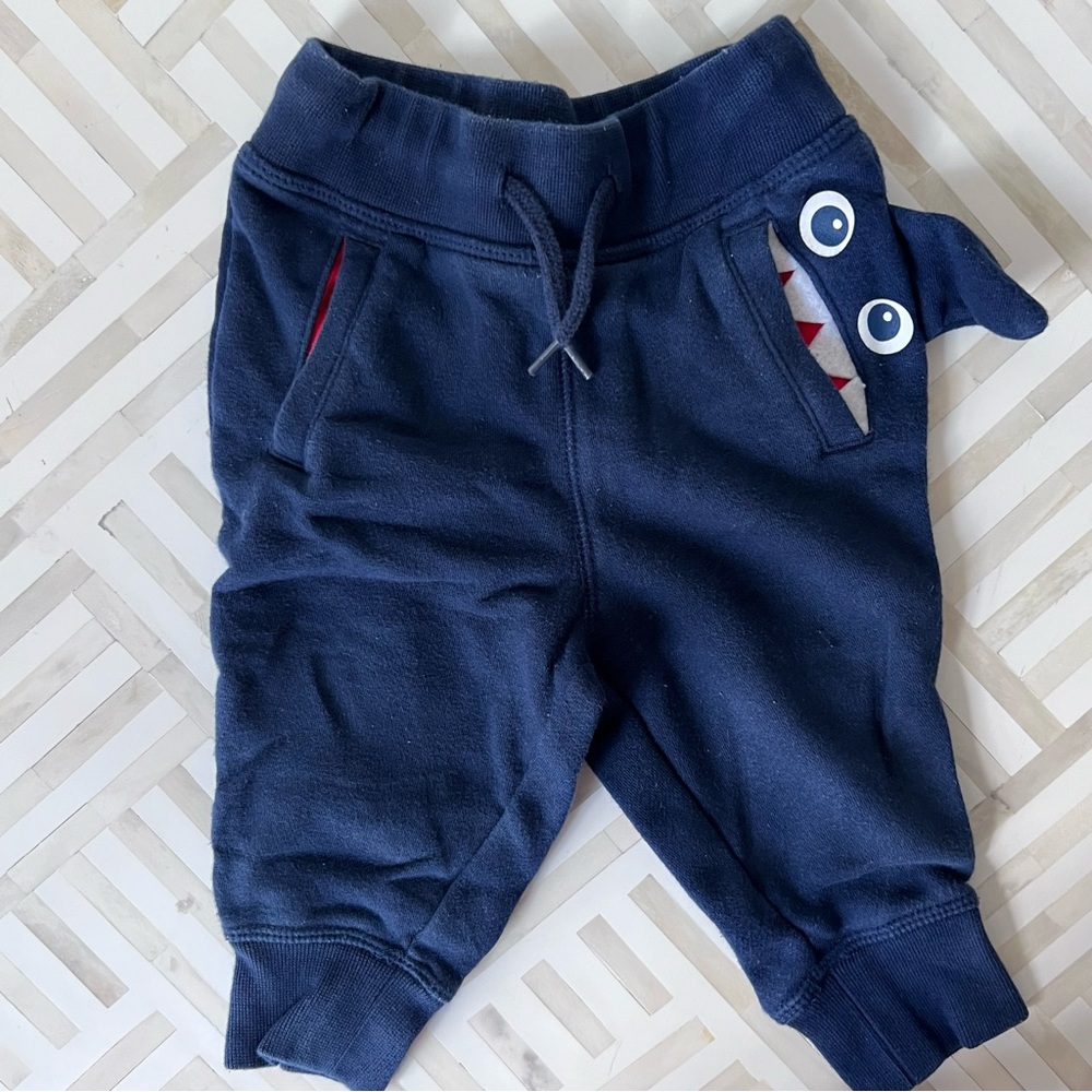 GAP Baby Navy Shark Sweatpants, 12-18mo